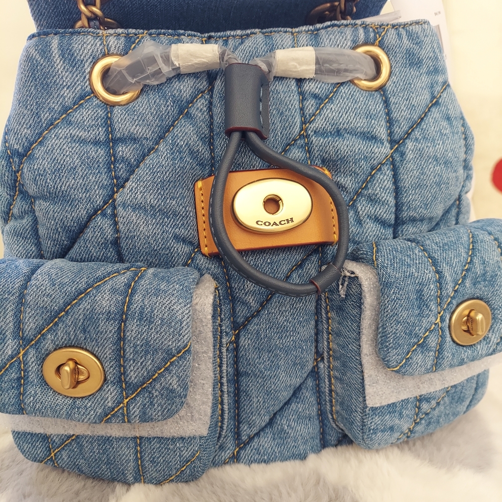NWT Coach Denim Tabby Quilted Bag - Picture 5 of 9